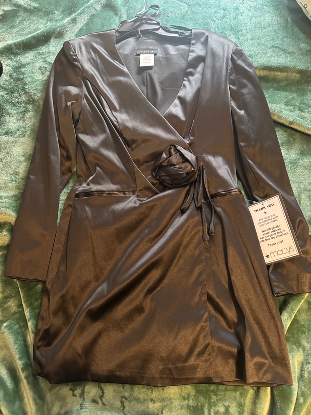 Black Satin Blazer Dress